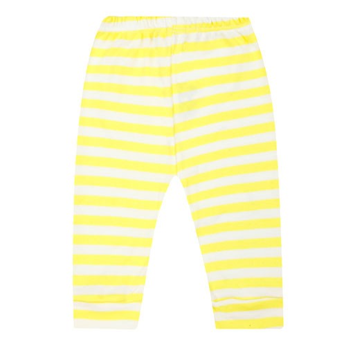 Mijão Bebê Suedine Listrado Amarelo sem Pé (RN/P/M/G) - Top Chot - Tamanho RN - Amarelo