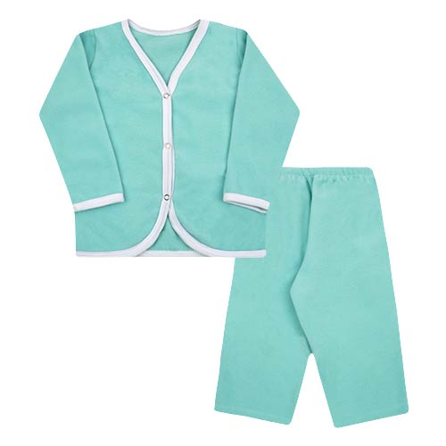 Pijama Bebê Soft Casaco e Calça Verde (1/2/3) - Top Chot - Tamanho 3 - Verde