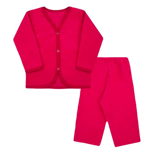 Pijama Bebê Feminino Soft Casaco e Calça Pink (1/2/3) - Top Chot - Tamanho 1 - Pink